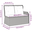 Afuera Living Standard PE Rattan Reclining Patio Bench in Gray