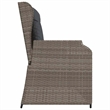 Afuera Living PE Rattan And Powder-Coated Steel Reclining Garden Bench in Gray