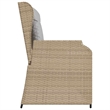 Afuera Living Standard PE Rattan Reclining Patio Bench in Beige And Light Gray