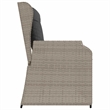 Afuera Living Contemporary PE Rattan Reclining Patio Bench in Light Gray