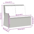 Afuera Living Poly Rattan And Powder-Coated Steel Reclining Patio Bench in Brown