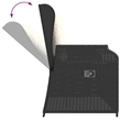 Afuera Living PE Rattan & Powder-Coated Steel Reclining Garden Bench in Black