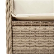 Afuera Living Contemporary Rattan Reclining Patio Bench in Beige