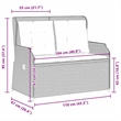 Afuera Living Contemporary Rattan Reclining Patio Bench in Beige