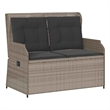 Afuera Living Contemporary Reclining Patio Bench in Light Gray