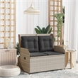 Afuera Living Contemporary Reclining Patio Bench in Light Gray