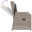 Afuera Living Contemporary Reclining Patio Bench in Light Gray