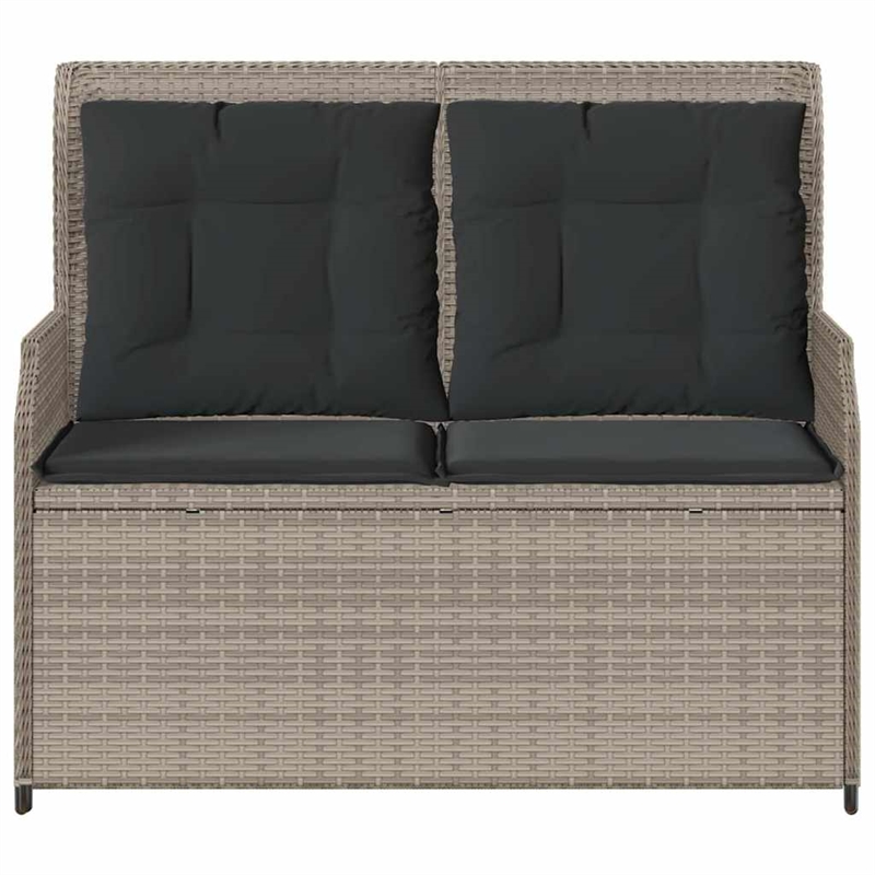 Afuera Living Contemporary Reclining Patio Bench in Light Gray