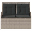 Afuera Living Contemporary Reclining Patio Bench in Light Gray