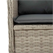 Afuera Living Contemporary Reclining Patio Bench in Light Gray