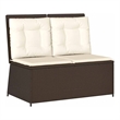 Afuera Living Medium Poly Rattan Reclining Patio Bench in Brown