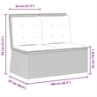 Afuera Living Medium Poly Rattan Reclining Patio Bench in Brown