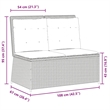 Afuera Living Rattan & Steel Reclining Patio Bench in Beige & Cream