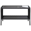 Afuera Living Medium Rattan Garden Sofa With Removable Covers in Black & Cream
