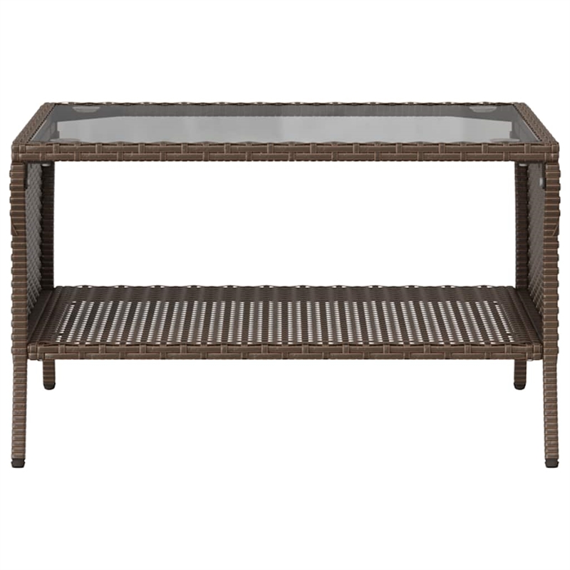 Afuera Living 2-Seater Poly Rattan Garden Sofa With Removable Covers in Brown