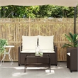 Afuera Living 2-Seater Poly Rattan Garden Sofa With Removable Covers in Brown