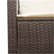Afuera Living 2-Seater Poly Rattan Garden Sofa With Removable Covers in Brown