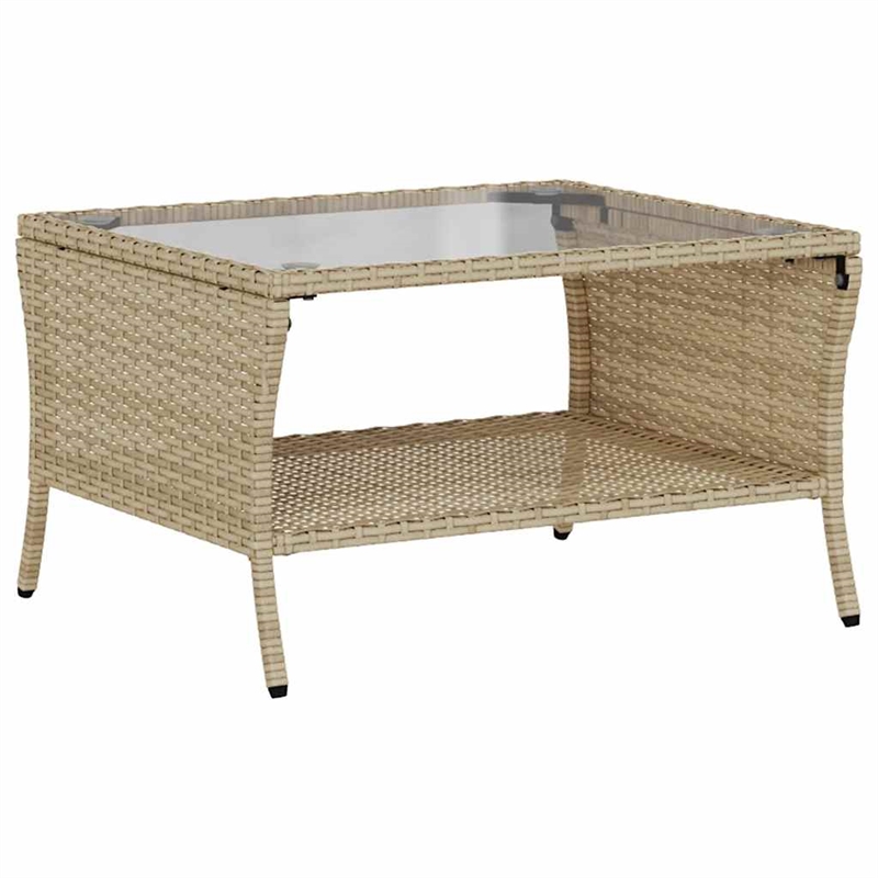 Afuera Living Contemporary Synthetic Poly Rattan Garden Sofa in Beige
