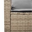 Afuera Living Contemporary Synthetic Poly Rattan Garden Sofa in Beige