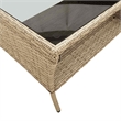 Afuera Living Contemporary Synthetic Poly Rattan Garden Sofa in Beige