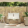 Afuera Living Medium PE Rattan Garden Sofa With Adjustable Feet in Beige