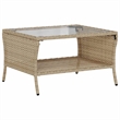 Afuera Living Medium PE Rattan Garden Sofa With Adjustable Feet in Beige
