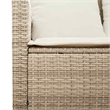 Afuera Living Medium PE Rattan Garden Sofa With Adjustable Feet in Beige