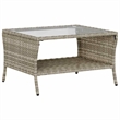 Afuera Living Medium PE Rattan Garden Sofa With Removable Covers in Light Gray