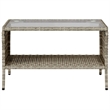 Afuera Living Medium PE Rattan Garden Sofa With Removable Covers in Light Gray
