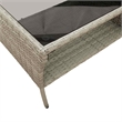 Afuera Living Medium PE Rattan Garden Sofa With Removable Covers in Light Gray