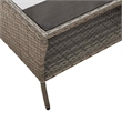 Afuera Living Rattan & Powder-Coated Steel & Tempered Glass Garden Sofa in Gray