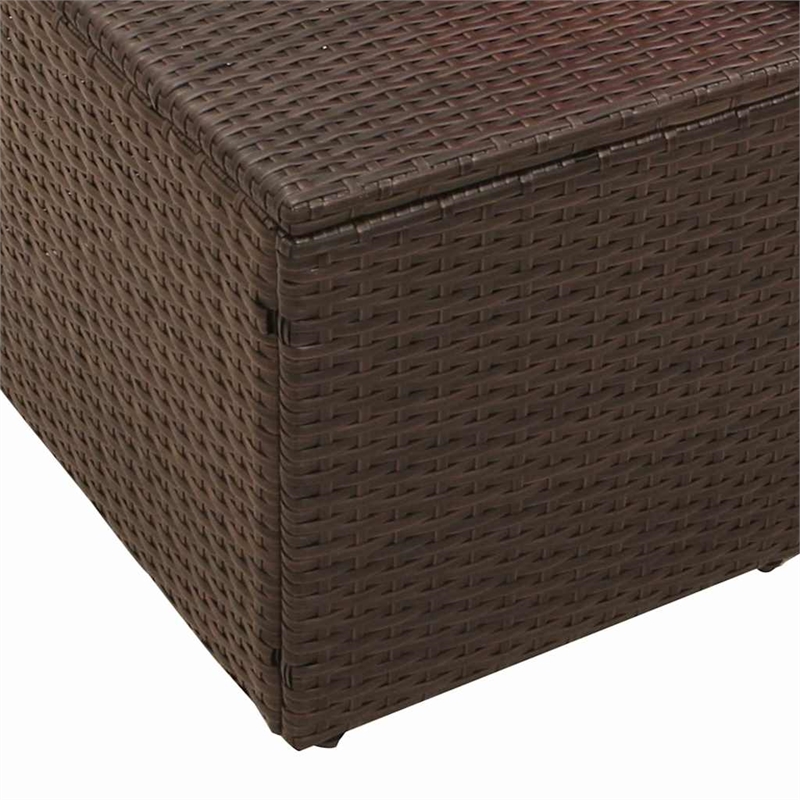 Afuera Living Brown Poly Rattan Garden Sofa With Cushions in Red