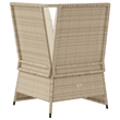 Afuera Living Single PE Rattan Patio Sofa With Adjustable Feet in Beige