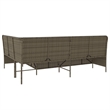 Afuera Living Contemporary Durable Rattan Garden Sofa in Gray
