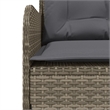 Afuera Living Contemporary Durable Rattan Garden Sofa in Gray