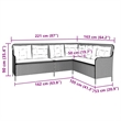 Afuera Living Contemporary Durable Rattan Garden Sofa in Gray