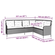 Afuera Living Poly Rattan & Powder-Coated Steel Patio Sofa in Beige & Cream
