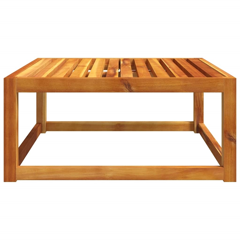 Afuera Living Small Solid Acacia Wood Garden Table in Natural Wood