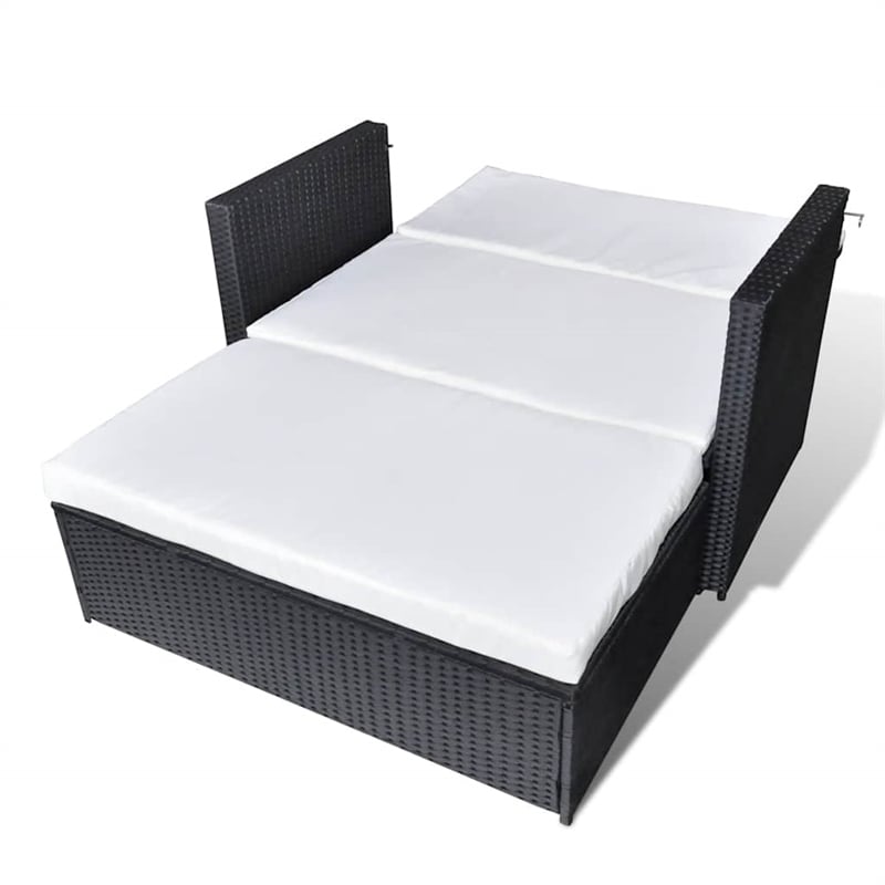 Afuera Living Medium Powder-Coated Steel Outdoor Furniture Set in Black
