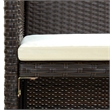Afuera Living Contemporary 2-Seater PE Rattan Lightweight Sofa in Brown