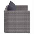 Afuera Living Contemporary 3 Piece Poly Rattan Garden Sofa Set in Gray