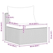 Afuera Living Contemporary 3 Piece Poly Rattan Garden Sofa Set in Gray