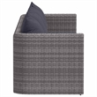 Afuera Living Contemporary Rattan 4 Piece Garden Sofa Set in Gray
