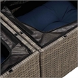 Afuera Living Contemporary Poly Rattan Garden Sofa With Cushion in Gray