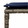 Afuera Living 5 Pc Stackable Patio Sofa Set with Cushions - Navy Blue/Gray