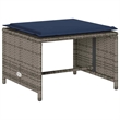 Afuera Living 5 Pc Stackable Patio Sofa Set with Cushions - Navy Blue/Gray