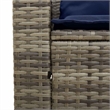Afuera Living 5 Pc Stackable Patio Sofa Set with Cushions - Navy Blue/Gray