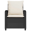 Afuera Living Medium PE Rattan Garden Sofa Set With Adjustable Feet in Black