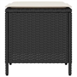 Afuera Living Medium PE Rattan Garden Sofa Set With Adjustable Feet in Black