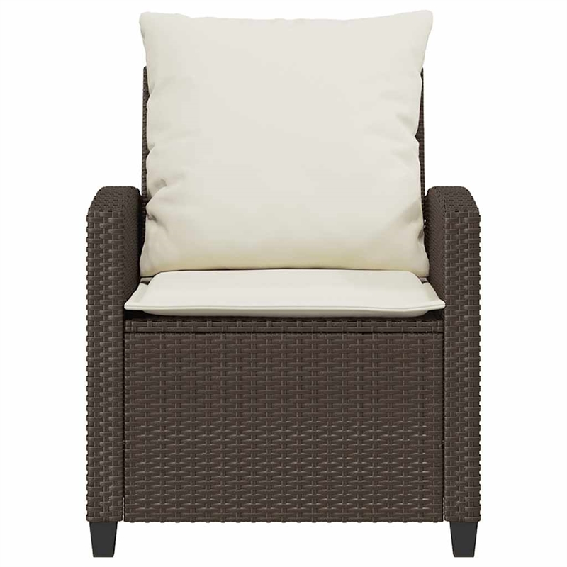 Afuera Living Medium PE Rattan Garden Sofa Set With Removable Covers in Brown
